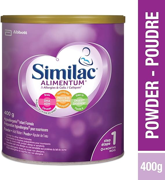Similac Alimentum Hypoallergenic Baby Formula Powder, 0+ Months, Purple