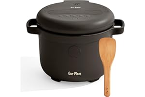 Our Place Rice Cooker | 6-Cup Compact Rice Cooker with Ceramic Nonstick Inner Pot | Fuzzy Logic Multi-Cooker for White & Brow