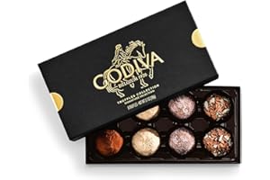 GODIVA CHOCOLATIER Godiva Signature Truffle Gift Box, Belgian Dark and Milk Chocolates with Ganache Center, Gourmet Gift for Birthdays, Holidays, Non-GMO & Kosher, 8 Pc