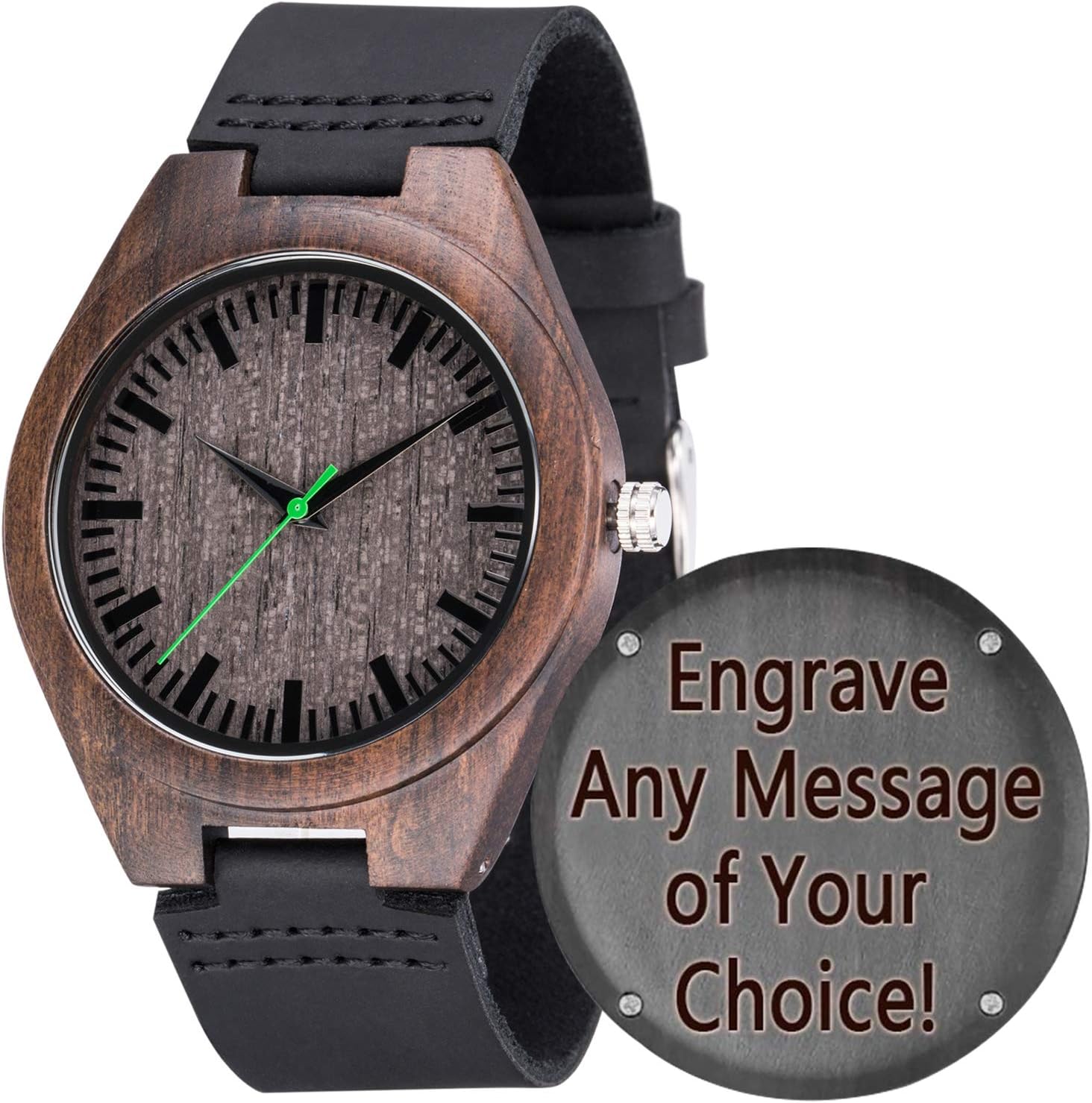 Engraved Wooden Watch for Son Dad Personalized Custom Graduation Gift Mom Dad Husband Watch