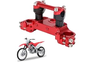 USTPO Motorcycle Top Triple Clamp 7/8" 22MM Upper Triple Tree Bar Mount with Risers Set CNC for CRF110 CRF110F 2013-2024 CRF1