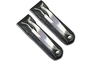 eTradewinds Tick Remover Tool | Tick-Off Pro | Hygienic All Stainless Steel Tick Removal Tool with Leather Case (2-Pack)