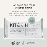 Kit & Kin Premium Baby Wipes 600 (10 x 60) Plastic-Free 99% Water view 6