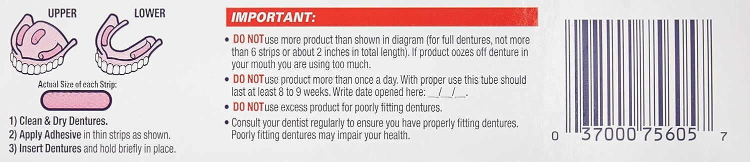 Fixodent Ultra Max Hold Dental Adhesive, 2.2 oz : Beauty