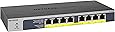 NETGEAR 8-Port Gigabit Ethernet Unmanaged PoE Switch (GS108PP) - with 8 x PoE+ @ 123W Upgradeable, Desktop, Wall Mount or Rackmount, and Limited Lifetime Protection