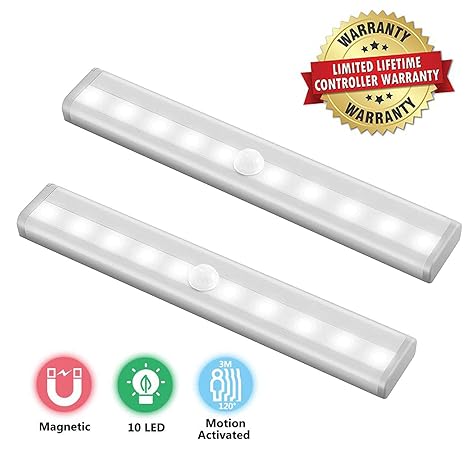 10 LED magnético Movimiento Sensor Luces Nocturnas Luz de la noche Detección automática con detector de