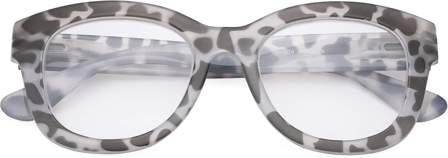 Eyekepper Oversized Reading Glasses - Retro Readers for Women Reading - Grey/Tortoise Frame +2.50 - Image 3