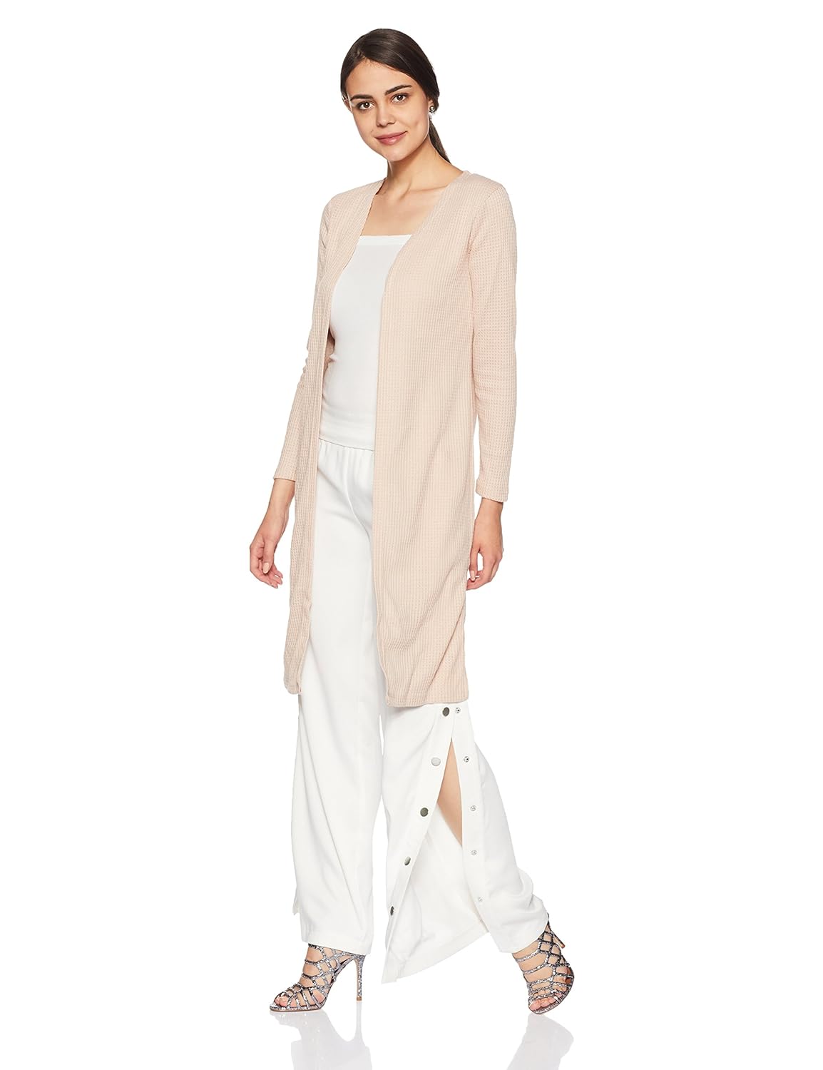 cherokee women's cotton shrug (273604045_beige_l_fs)