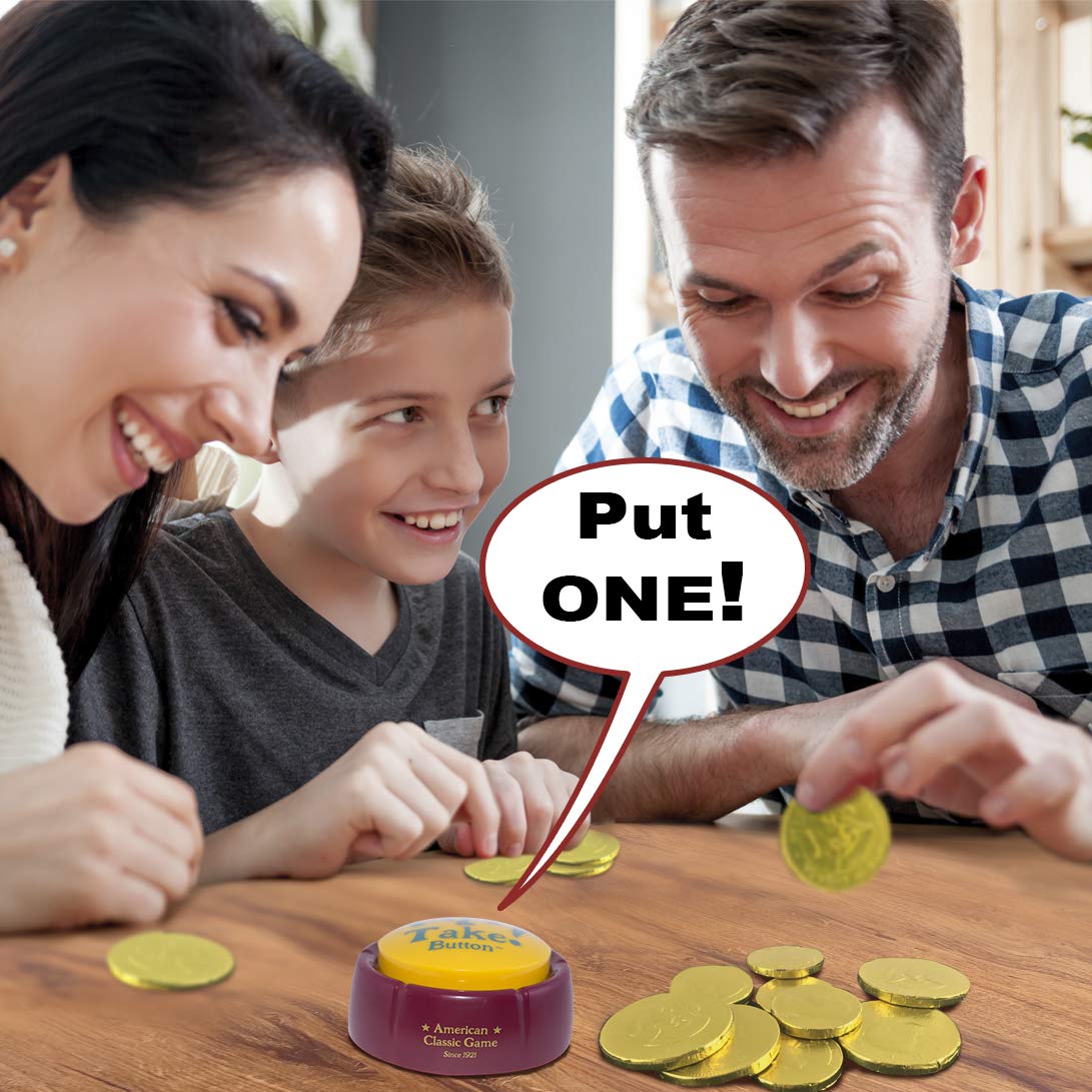 Put and Take Button - A New Generation of Put Take Spinning Tops and Dice. The Classic American Game Now with Audio. Talking Button Game.