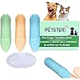 Petsters Premium Dog Toothbrush, Cat Toothbrush, Puppy & Kitten finger toothbrush – Soft Silicone 360° Pet Finger Toothbrush 