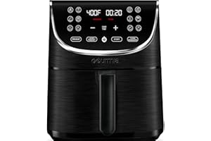 Gourmia Air Fryer Oven Digital Display 7 Quart Large AirFryer Cooker 12 Touch Cooking Presets, XL Air Fryer Basket 1700w Powe