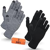 Heat Logic UNISEX 2PK GLOVE-GREY/BLACK-S/M