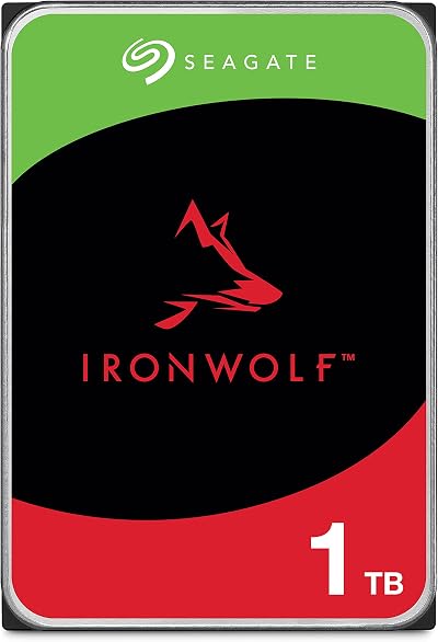 Seagate IronWolf 1TB NAS HDD CMR 3.5" SATA 5400 RPM 64MB Cache RAID Rescue