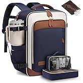 LOVEVOOK Travel Backpack for Women, 40L Carry On Backpack with 3 Packing Cubes,TSA Personal Item Travel Bag Airline Approved, Water Resistant Weekender Overnight Luggage Daypack, Fits 17 Inch Laptop