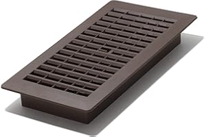 Decor Grates PL410-WB, Floor Register, 4x10, Walnut Brown Plastic
