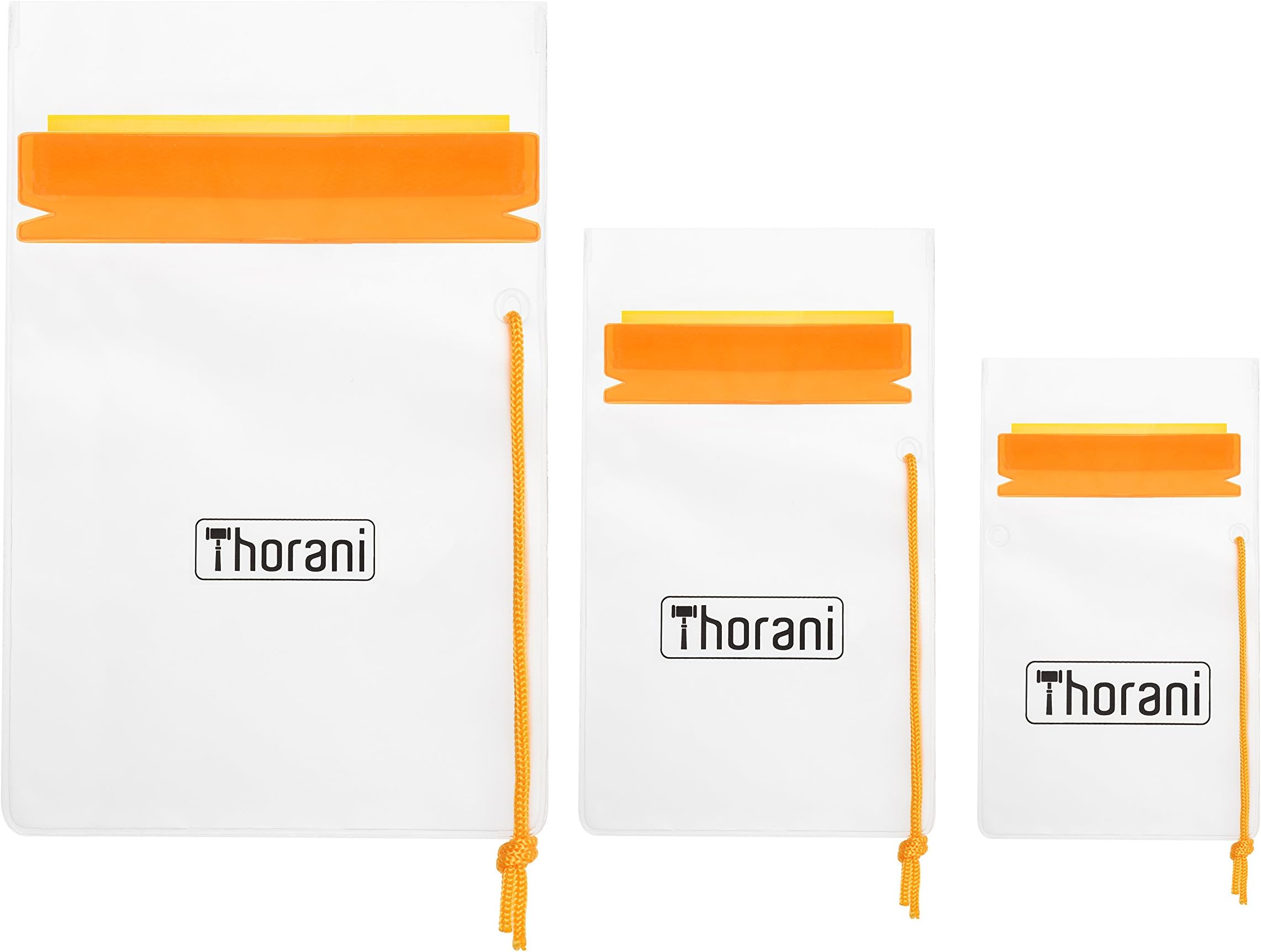 Thorani Dry Bag S, M & L - waterproof, odour-proof protective covers I for fishing, water and boat sports, E-Book reader - size S, M, L, 3x