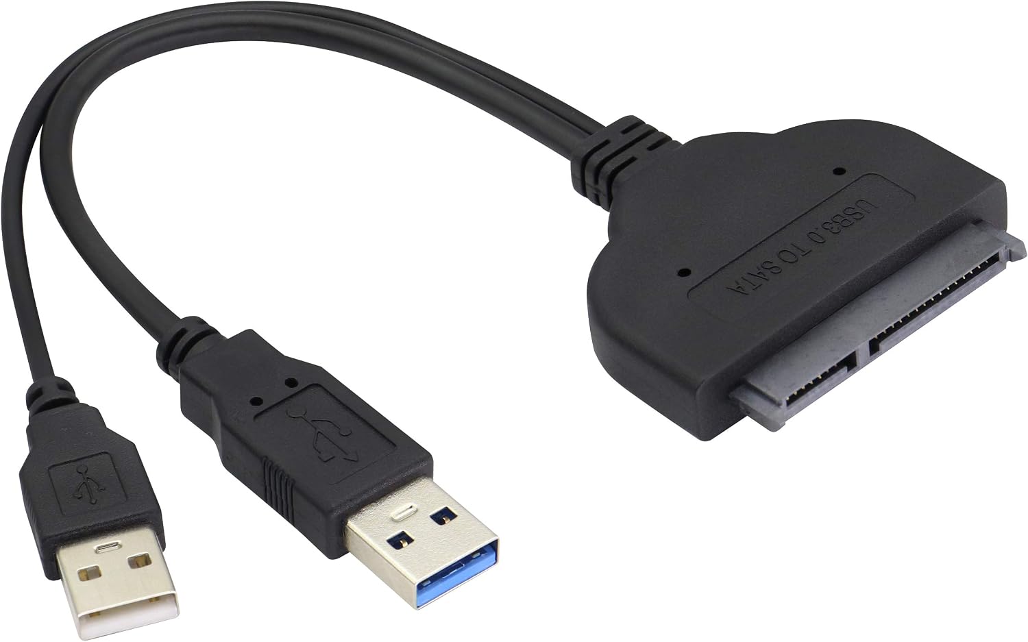 zdyCGTime SATA SSD Adapter Converter,Dual USB male to SATA 22pin 2.5 Hard Disk Adapter Cable.Compatible with Windows 8/7/10/Vista/XP system,Mac OS 9/10 and Linus operating system