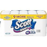 Scott 1000 Limited Edition Bath Tissue (1,000 Sheets, 45 Rolls), 45 Count (Pack of 1)