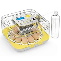 Sailnovo 12 Egg Incubators for Hatching with Automatic Egg Turning and Auto Humidification, Temperature Control,360° Clear View, Egg Candler, Auto Water Refill for Egg Incubator for Hatching Chicks