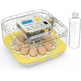 Sailnovo 12 Egg Incubators for Hatching Egg with Auto Humidification, Temperature Control, Automatic Egg Turning,Egg Candler,Incubator for Chicken Eggs,Ideal for Farm, School and Lab