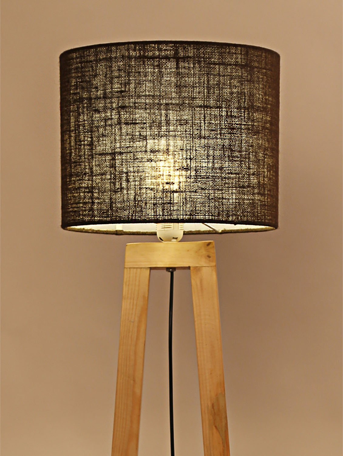 Buy Lavish Wooden Brown Jute Floor Lamp Online At Low Prices In
