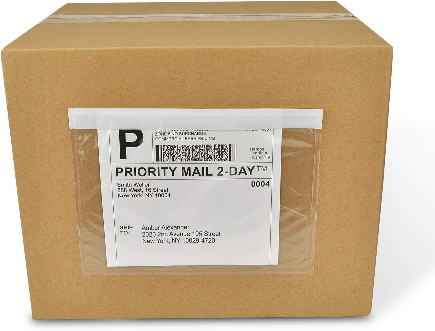 Methdic 7.5" x 5.5" Clear Strong Adhesive Packing List/Shipping Labels Envelopes Pouches (200 Pack) : Office Products
