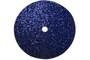 DUOBAO Navy Blue Tree Skirt Christmas Sequin Tree Skirt Round 36-Inch Sequence Material for Tree Skirt Xmas Decor Glitter Tree Skirt for Wedding (36-Inch, Navy Blue)