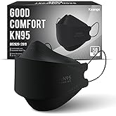 Keangs KN95 Face Masks 50 Pack, Soft and Comfortable Disposable Face Masks for Adults And Teens, Black