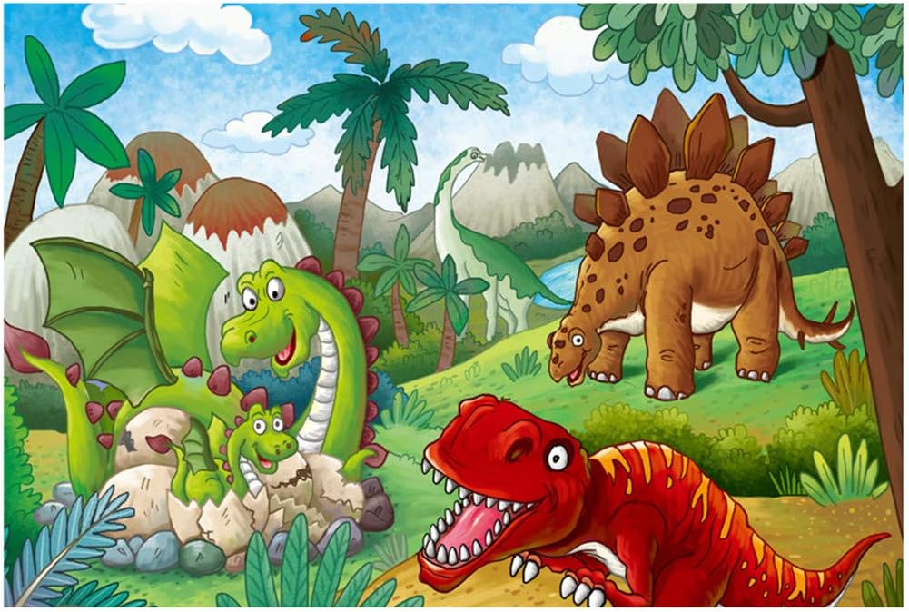 TIMEMEAM Children Dinosaur Jigsaw Puzzle 100 Pieces Educational Cartoon Puzzle Game Unique Gift Kids Toys