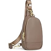 Kattee Leather Sling Bag for Women, Womens Leather Fanny Crossbody Purse for Travel，Small Sling Bag with RFID Blocking | Small, with RFID Blocking
