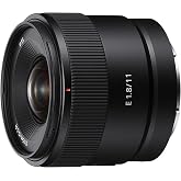 Sony E 11mm F1.8 APS-C Ultra-Wide-Angle Prime for Cameras, Black