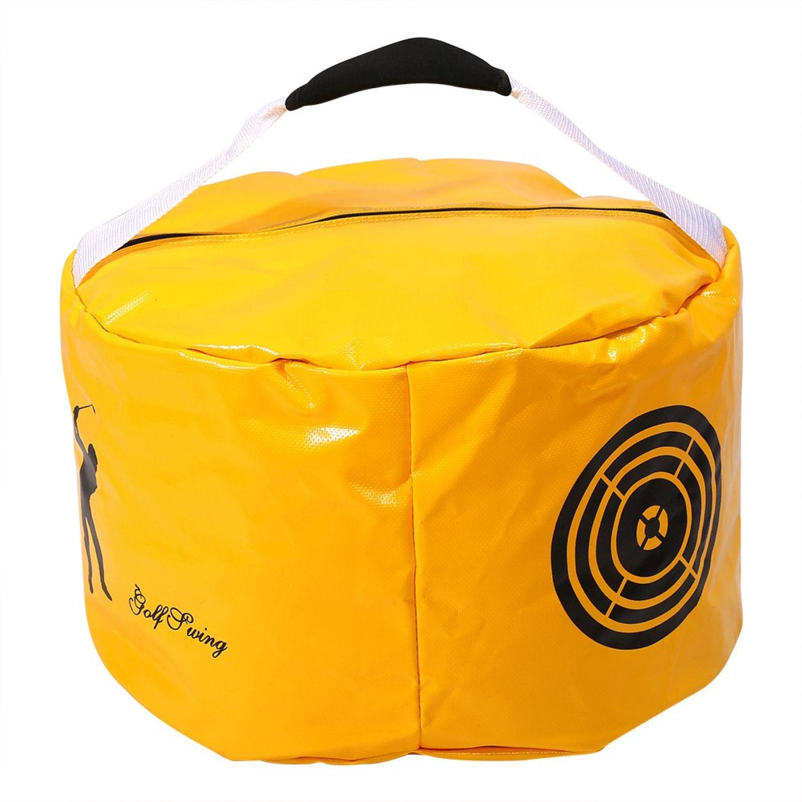 Maquer Portable Indoor Golf Sand Bag, Golf Impact Bag, Golf Training Bag, for Swing Training for Golf Practiving(yellow)