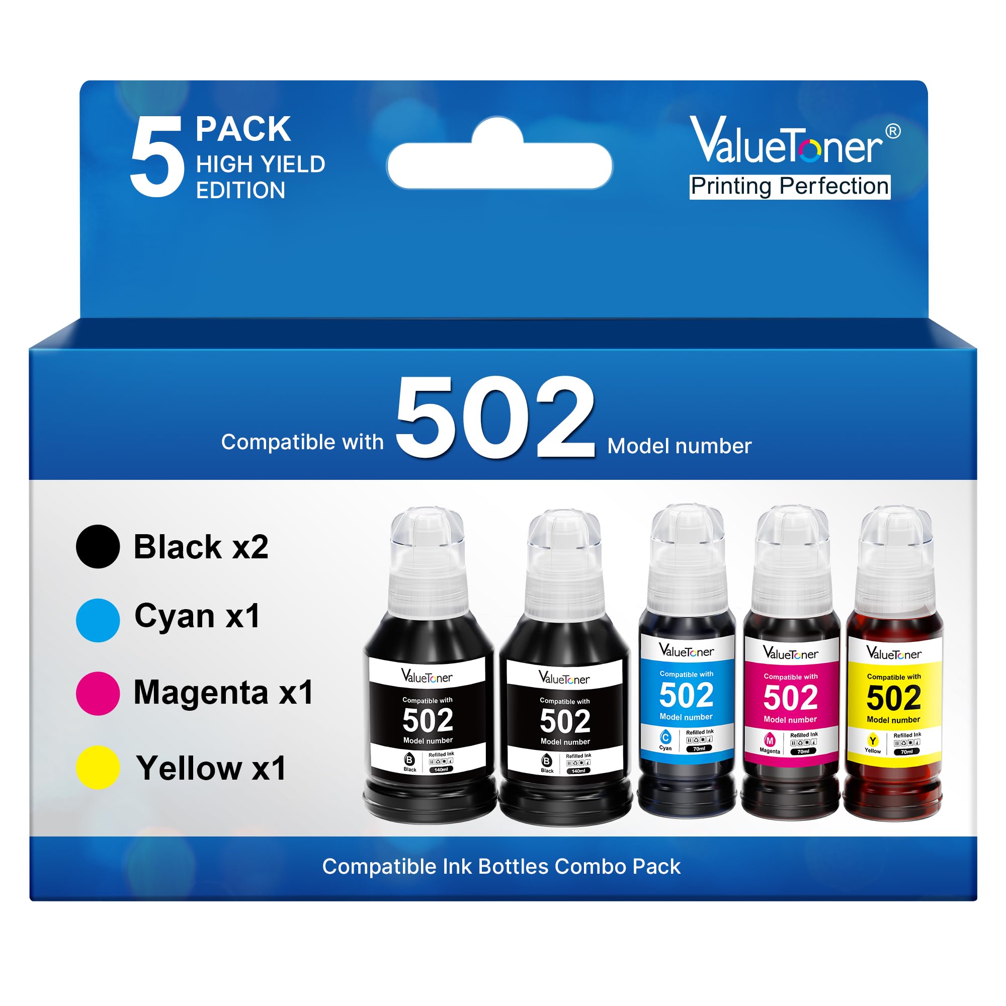 502 Ink T502 for Epson 502 Ink Refill Bottles for