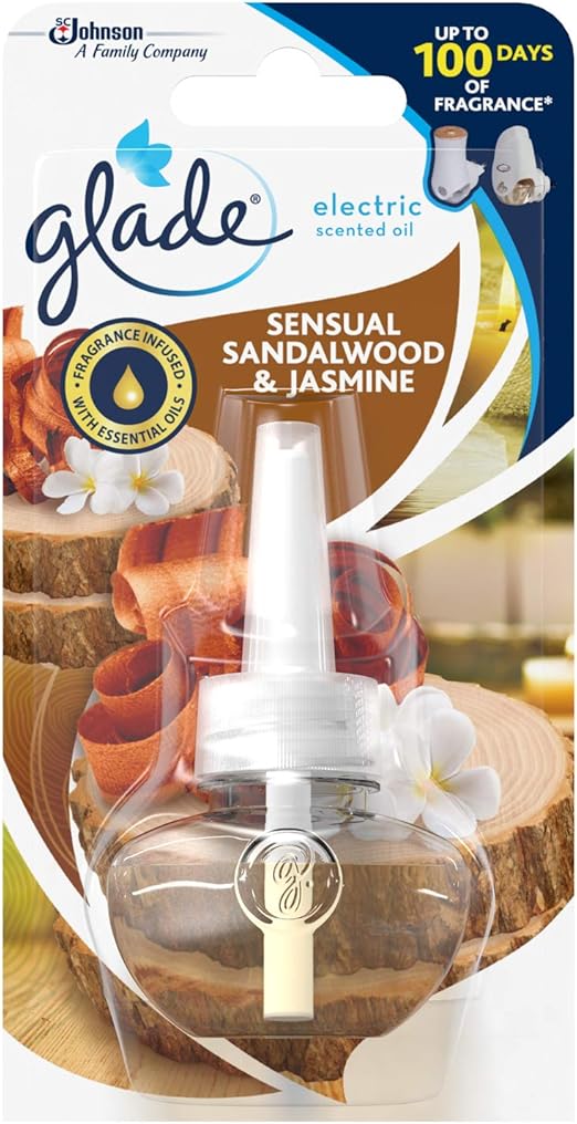 Glade Electric Refill Sandalwood & Jasmine Scented Oil Plugin, 20 ml