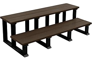 Highwood SPASTP-IA1-2x48-ACE Collection Two Tier Hot Tub and Spa Steps, 47", Weathered Acorn