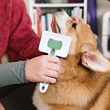 Vinabo Pet Dog Brush Cat Brush Self-Cleaning Slicker Green view 7