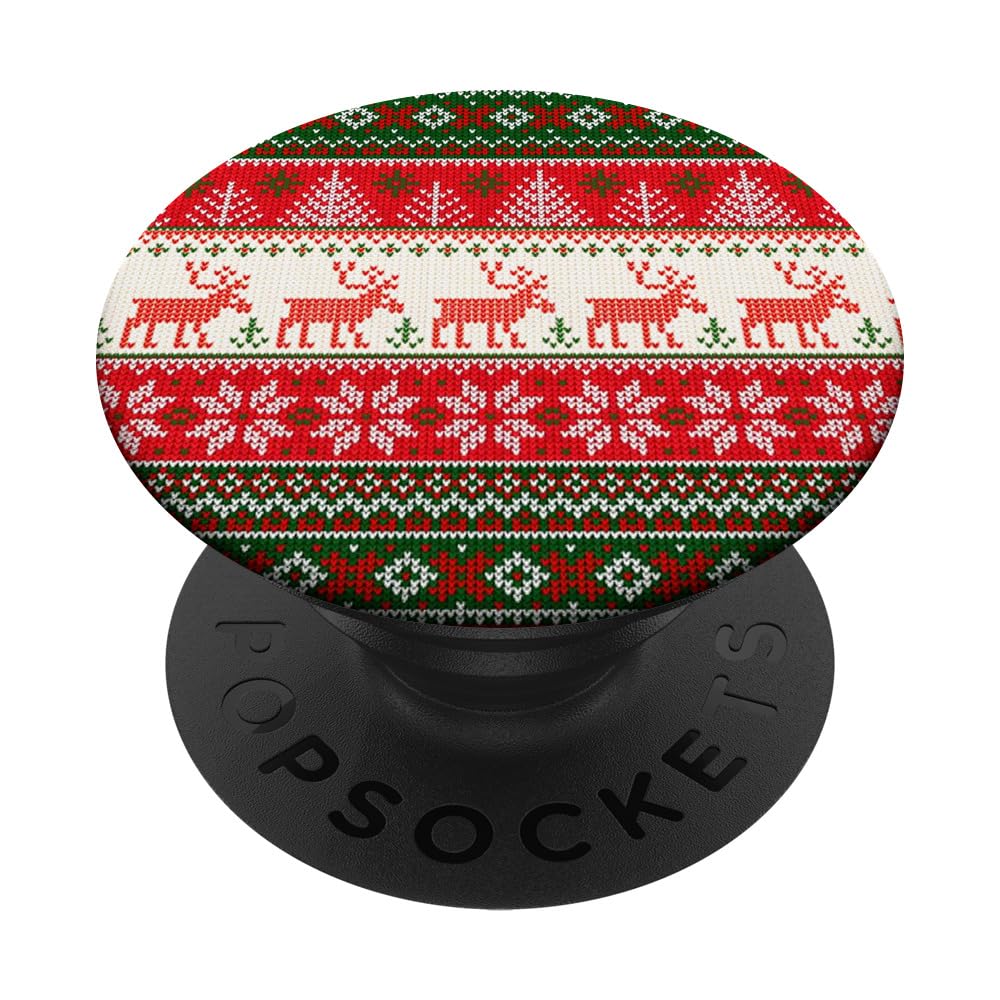 Cute Christmas Pop Socket for Phone Ugly Sweater Christmas PopSockets Swappable PopGrip