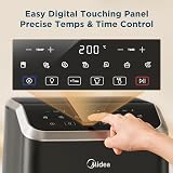Midea Air Fryer 5L with Window HeatXpress 1600W 7 Presets Digital view 6