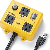 SENCTRL Automatic Vacuum Switch for Power Tools to Turn Dust Collector On and Off Automatically, Auto Switch for Woodworking Table Saw, Delay Shut Off Shop Vac, Safety Overload Circuit Breaker