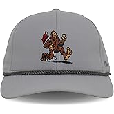 Paramount Outdoors Sashquatch Bigfoot Performance Golf Hat with Laser Perforation and Stretch Comfort Snapback (Grey - OSFA)