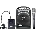 Hisonic HS122BT-HL Portable and Rechargeable PA System with Dual UHF Wireless Microphones & Bluetooth Connection