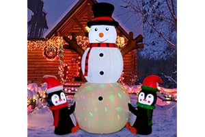 HYRIXDIRECT 8FT Giant Christmas Inflatable Snowman Decorations Outdoor Christmas Inflatables with Led Lights for Holiday Yard Decor Christmas Xmas Indoor Outdoor Yard Decorations
