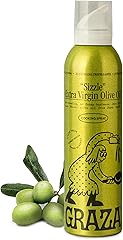 Graza Sizzle Extra Virgin Olive Oil Spray, Cooking Oil - High Polyphenol Peak Harvest EVOO Cooking Oil in a Spray Bottle - Si