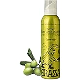 Graza Sizzle Extra Virgin Olive Oil Spray, Cooking Oil - High Polyphenol Peak Harvest EVOO Cooking Oil in a Spray Bottle - Si