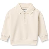 Amazon Essentials x Sofia Grainge Babies, Toddlers and Boys' French Terry Polo Sweatshirt