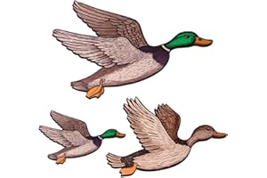 Lumncomfor 3PCS Wooden Mallard Duck Hunting Wall Decor Vintage Farmhouse Wall Art, Larger Than Average Ducks (12"/11"/9") Entryway Nursery Living Room Decor Rustic Housewarming Party Christmas Gifts Set