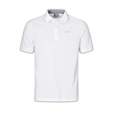Audi Herren Poloshirt weiß (L)