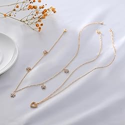 WFYOU Gold Heart Necklace for Women Dainty Tiny 14k