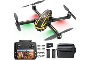 KINGULL FPV Drone with 4K Camera for Adults and Kids with Live Video Big LCD Screen on Controller,Gift Toys for Men Boys and Beginners,Easy Fly Quadcopter with Optical Flow Positioning and 2 Batteries Long Fly Time