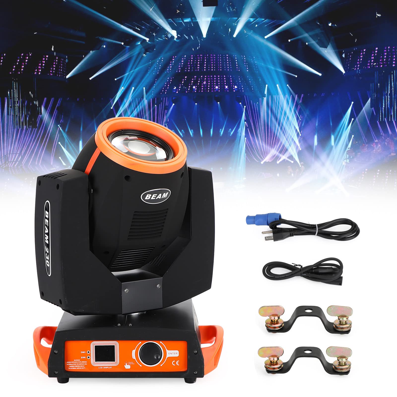 Photo 1 of Topteng 230W Moving Head Light, Stage Lights Spotlight 230W 7R Zoom Moving Head Beam Sharpy Light 8 Prism Strobe DMX 16Ch for Party Stage
